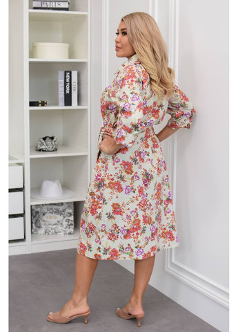 Комбинированное повседневный, кэжуал женское платье-рубашка рубашка Style Point однотонное