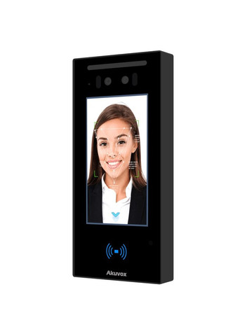 IP-панель виклику E16C з біометричним терміналом розпізнавання облич (у масці), температури тіла та зчитувачем RFID карт Akuvox (338566588)