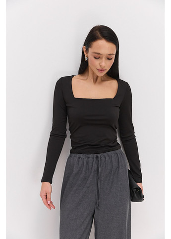 Лонгслив белый с квадратной горловиной Arjen (370602267)