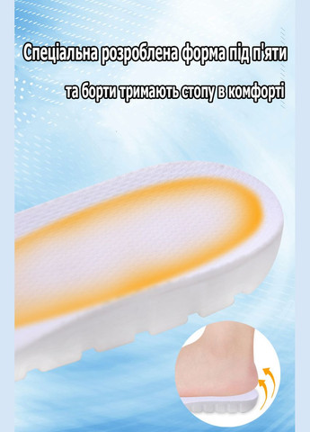 Легкие ежедневные стельки в спортивную обувь из пены EVA обрезные белого цвета размера 38-40 No Brand (314872830)