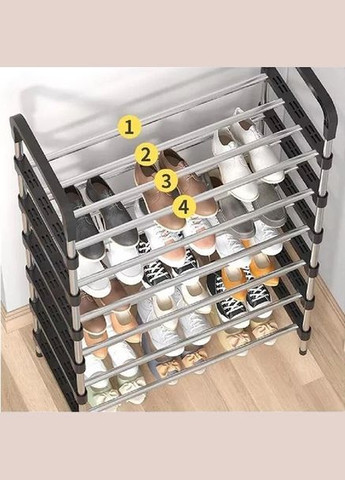 Устойчивая обувная стойка Shoe Rack 6 полок 56х28х113см, Обувный стелаж, Шкаф стеллаж MC-334 для обуви No Brand (366238950)