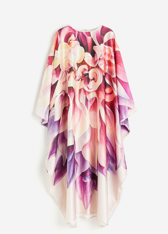 Светло-розовое праздничный платье H&M с цветочным принтом