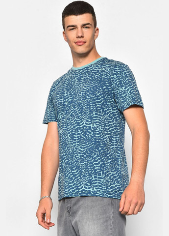 Бирюзовая футболка мужская полубатальная бирюзового цвета Let's Shop