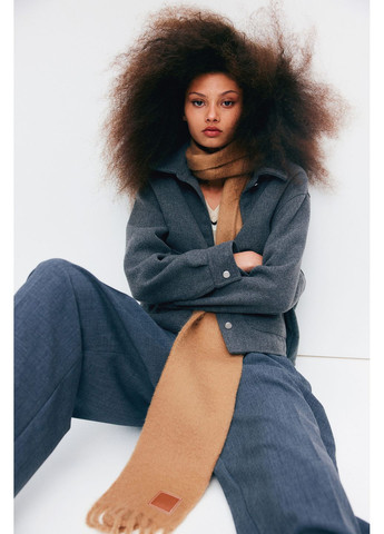 Серая демисезонная куртка-рубашка H&M