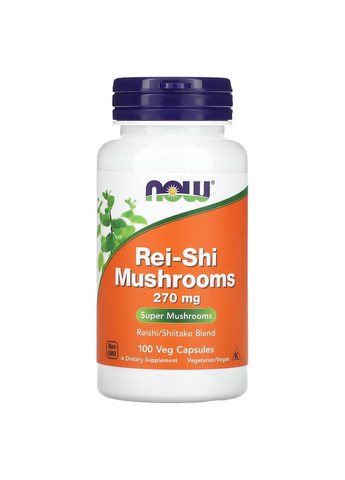 Грибы Рейши Rei-Shi Mushrooms 270мг - 100 вег.капсул Now Foods (293944918)