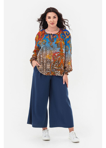 Комбінована блуза wind синій Garne