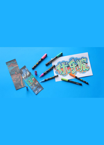 Набір акрилових маркерів Ulebbe для малювання на різних поверхнях 24 кольори (2-3 мм) No Brand (322650510)