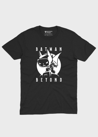Чорна демісезонна футболка для хлопчика з принтом супергероя - бетмен (ts001-1-bl-006-003-040-b) Modno
