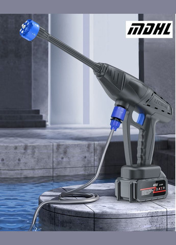 Мощная мойка беспроводная на аккумуляторе MDHL пистолет-мойка высокого давления 96V + кейс Portable 8103 (301088591)