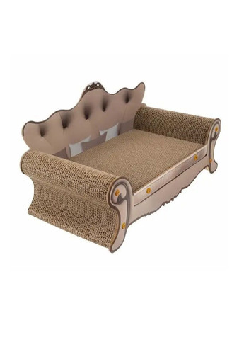 Когтеточка царапка дряпка спальное место лежак для котов кошек диван из гофрокартона 32х29х60 см (478261-Prob) Unbranded (303674786)