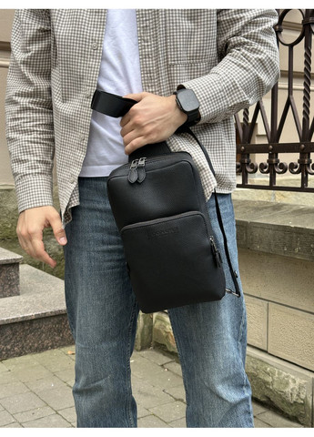 Сумка чоловіча Gotham Pack In Pebble Leather Black No Brand (355343281)