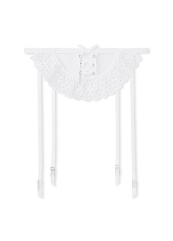 Пояс для панчіх Eyelet Lace Garter Belt Skirt M/L Білий Victoria's Secret (300094363)