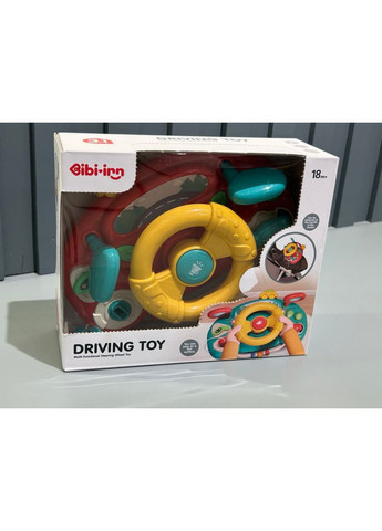 Музыкальный руль Маленький водитель с креплением на коляску англ язык Красный (6209) No Brand (366237823)