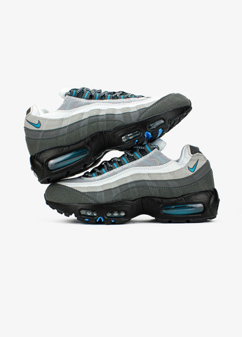 Сірі всесезон кросівки чоловічі nike air max 95 baltic blue gray | найк аір макс 95 сірі No Brand
