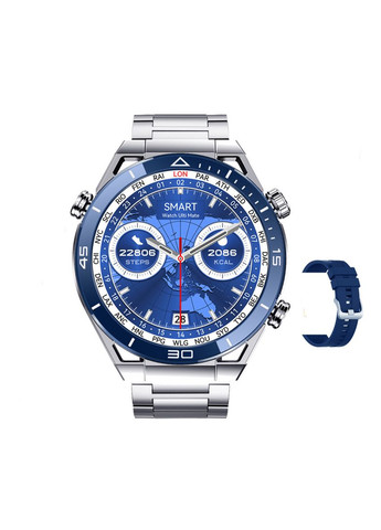 Смарт-годинник SmartX X5Max чоловічий з пульсометром і змінними ремінцями, синій No Brand (319517925)