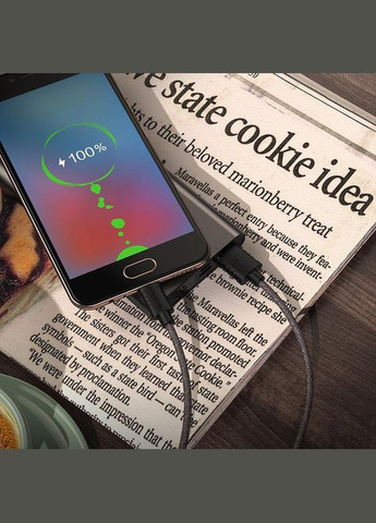 Кабель для зарядки MicroUSB Android BX52 |1m 2.4A| Білий Borofone (337350423)