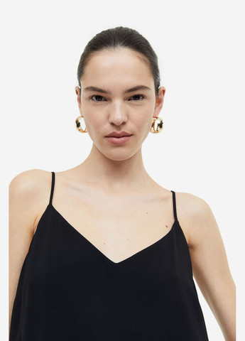 Черное повседневный платье H&M однотонное