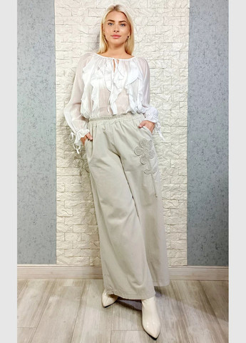 Брюки LUX LUNA з мікровельвету з аплікацією (361298566)