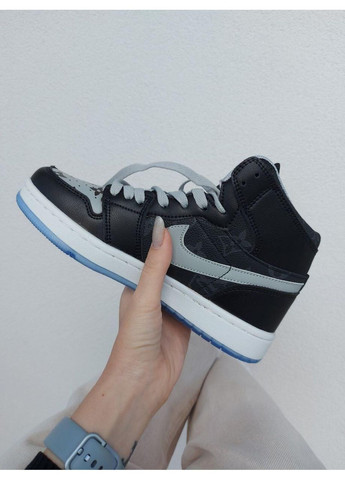 КРОСІВКИ ЖІНОЧІ NIKE AIR JORDAN RETRO 1 X LV GREY BLACK НАЙК АІР ДЖОРДАН No Brand сірі демісезони (368869973)