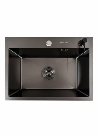 Кухонний комплект: Мийка Handmade (58x43 см) PVD чорна + Змішувач Q411MB Valeso (346267297)