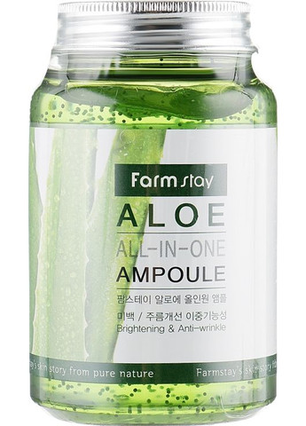 Ампульная сыворотка с экстрактом алоэ Aloe All-In-One Ampoule 250ml (632283-4960) FarmStay (368653529)