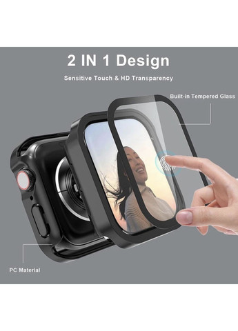 Защитный чехол со стеклом 2 для Apple Watch 44 мм CHOICE (361205702)