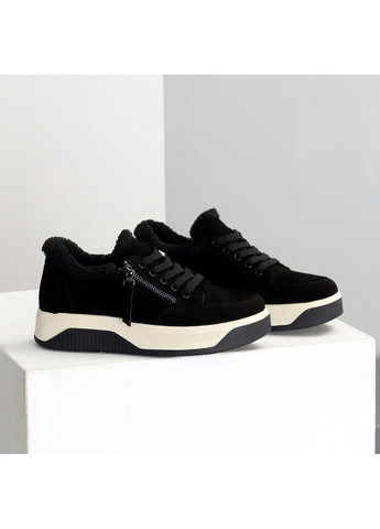 Утеплені кросівки No Brand чорні зими (367185223)