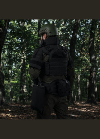 Плитоноска улучшенная (PRO) под бронеплиты 25х30 см. Черная Ukrarmor (333721847)