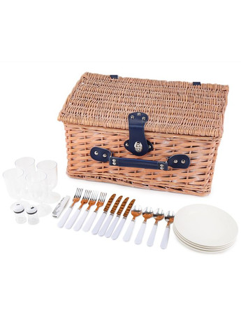 Кошик для пікніка Вікенд на 4 особи бежевий 0503-026 ELISEY (333986413)