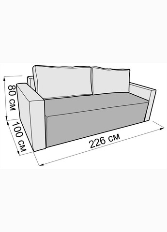 Диван еврокнижка прямой Флинт A ТМ No Brand (322500895)