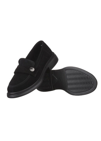 No Brand Жіночі лофери AA02-2 лофери чорний з натуральна замша, — демісезон (347580945)