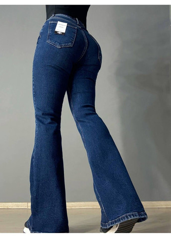 Джинси жіночі 7034 кльош від коліна висока посадка стрейчеві сині Sherocco - (360938402)