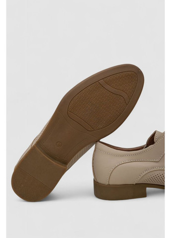 Темно-бежевые туфли мужские с перфорацией,, 243rc1592 KangFu