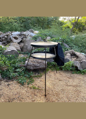 Сковорода з диска САДЖ з розбірними ніжками 50 см + Кришка + Чохол Boro (346534883)