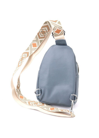 Універсальна жіноча сумка-слінг із натуральної шкіри 22937 Синій Vintage (356670887)