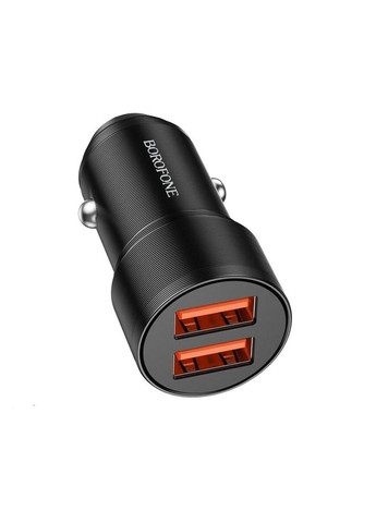 Автомобильное зарядное устройство BZ19B Wisdom 36W dual port QC3.0 car charger Black Borofone (304253561)
