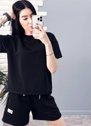 Літній однотонний костюм 42-44 розмір. Чорний No Brand (324628259)