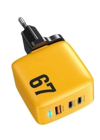 Сетевое зарядное устройство TC-67 GaN 67W PD с 2 портами USB-C и USB-A (2104619565) Veron (396450269)