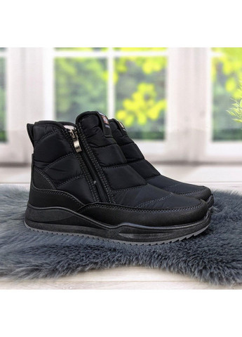 Черевики дутики жіночі зимові короткі чорні Paolla (303397265)