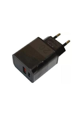 Зарядний пристрій швидкий 2 порти D20QP1 2 USB QC 3.0 18 W + PD20W + кабель Type-C to Type-C Grand (293945080)