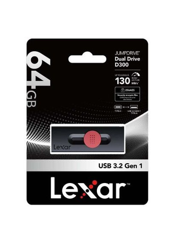 USB флеш накопитель (LJDD300064G-BNBNG) Lexar 64GB JumpDrive Dual Drive D300 USB/Type-C3.2 (368764766)