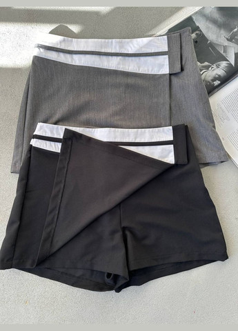 Женская серая стильная юбка-шорты летняя трендовая No Brand спідниця-шорти (293510777)
