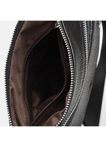 Сумка планшет через плече чоловіча з натуральної шкіри для телефону та документів маленька Чорний 38017 Keizer (355245201)