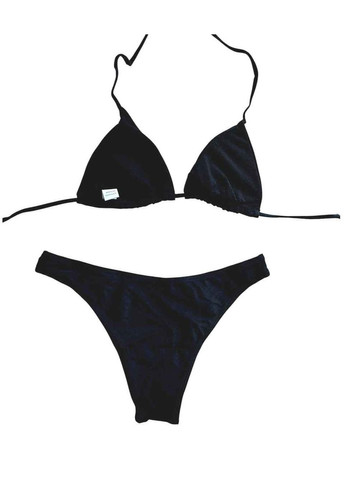 Черный демисезонный купальник раздельный черный+комбинезон раздельный No Brand 8095