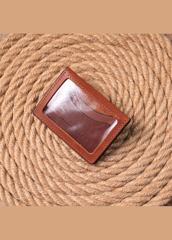 Практичная обложка на автодокументы в винтажной коже Украина светло-коричневая 16706 Grande Pelle (362418406)