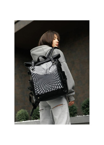Жіночий рюкзак RollTop Hacking принт Illusion Sambag (329692822)