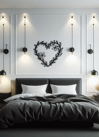 Декоративное панно из дерева, Настенный декор для комнаты "Влюбленность сердце", картина лофт 50х55 см Woodyard (292112286)