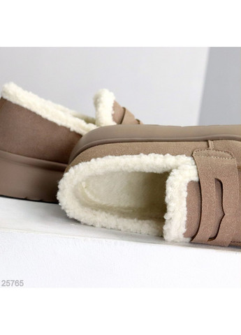 Жіночі зимові автоледі Stelary, колір латте, натуральна замша, на платформі з екохутром No Brand (366079973)