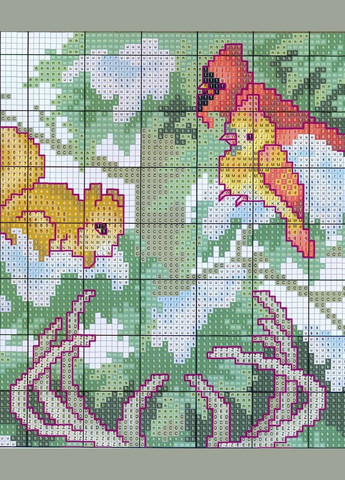 Набір для вишивання за нанесеною на канву схемою "Winter jungle stoc". AIDA 14CT printed, 34*53 см Joy Sunday (313613626)