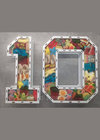 Желейный набор, мармеладный бокс, жевательный мармелад в виде цифры "0", Trolli (307812922)